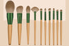 Green Brush Kit | 10 Makeup Brushes with Pouch